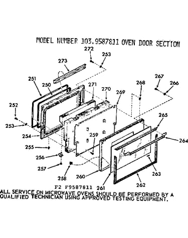 Oven door section