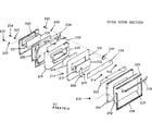 Kenmore 1039647910 oven door section diagram