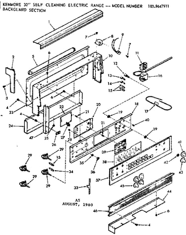 Backguard section