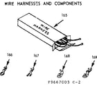 Kenmore 1039667044 wire harnesses and components diagram