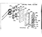 Kenmore 1039727460 control panel section diagram