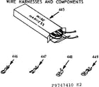 Kenmore 1039747410 wire harnesses & components diagram