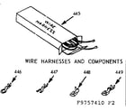 Kenmore 1039757460 wire harnesses & components diagram