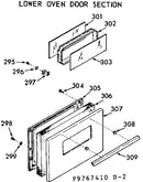 Lower oven door section