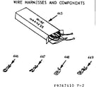 Kenmore 1039767410 wire harnesses and components diagram