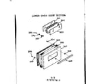 Kenmore 1039767413 lower oven door section diagram