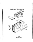 Lower oven door section