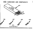 Kenmore 1039767463 wire harness and components diagram