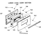Kenmore 1039767640 lower oven door section diagram