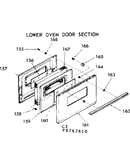 Lower oven door section