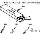 Kenmore 1039767610 wire harnesses and components diagram