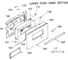 Kenmore 1039777710 lower oven door section diagram