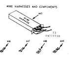 Kenmore 1039777710 wire harnesses and components diagram