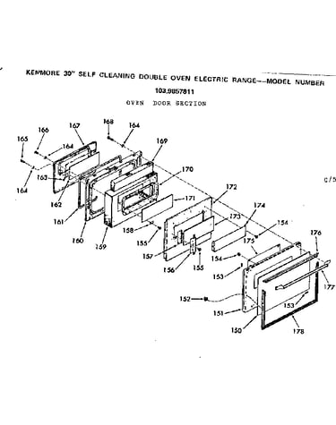Oven door section