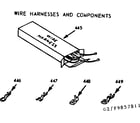Kenmore 1039857811 wire harnesses and components diagram
