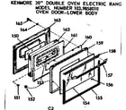 Kenmore 1039858010 oven door-lower body diagram