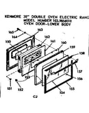 Oven door-lower body