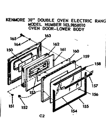 Oven door-lower body