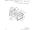 Kenmore 1039858011 oven door-lower body diagram
