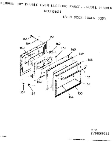 Oven door-lower body