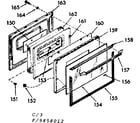 Kenmore 1039858012 oven door-lower body diagram