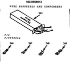 Kenmore 1039858012 wire harness and components diagram