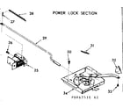 Kenmore 1039867520 power lock section diagram