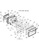 Lower oven door section