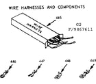Kenmore 1039867661 wire harnesses and components diagram