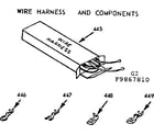 Kenmore 1039867810 wire harness & components diagram