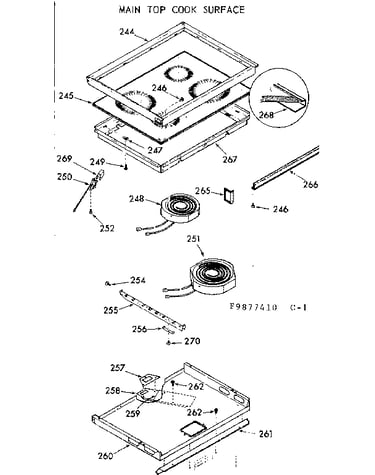Main top cook surface