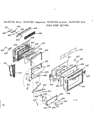 Oven door section