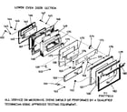 Kenmore 1039877810 lower oven door section diagram