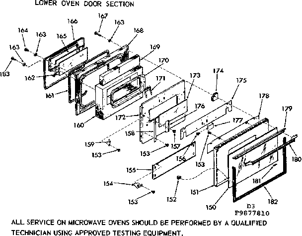 LOWER OVEN DOOR SECTION