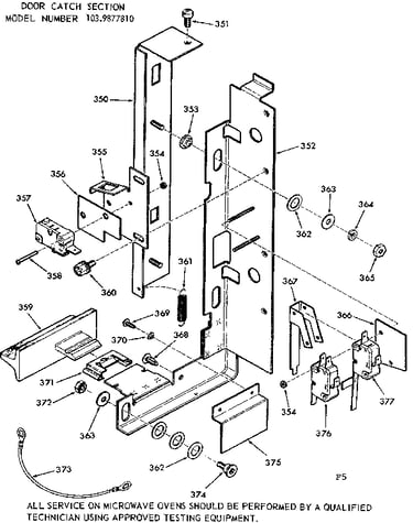 Door catch section