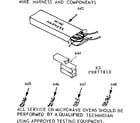Kenmore 1039877810 wire harness and components diagram