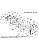 Lower oven door section