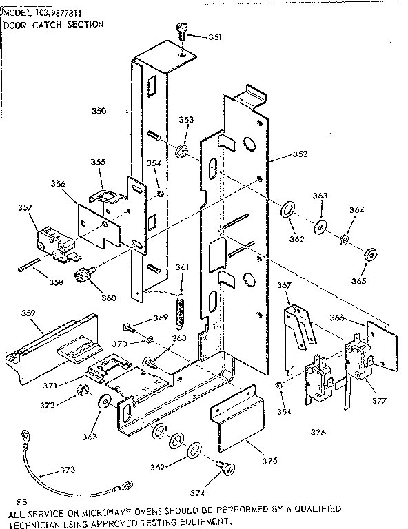Door catch section