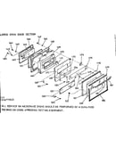 Lower oven door section