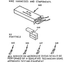 Kenmore 1039877812 wire harnesses and components diagram