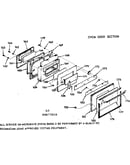 Oven door section