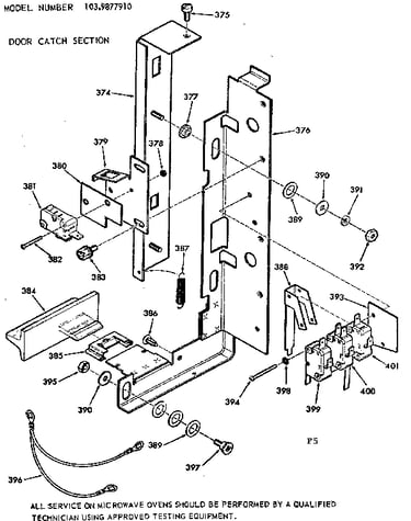 Door catch section