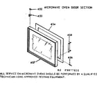 Kenmore 1039877910 microwave oven door section diagram