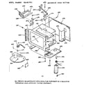 Kenmore 1039877910 microwave oven section diagram