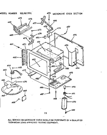 Microwave oven section