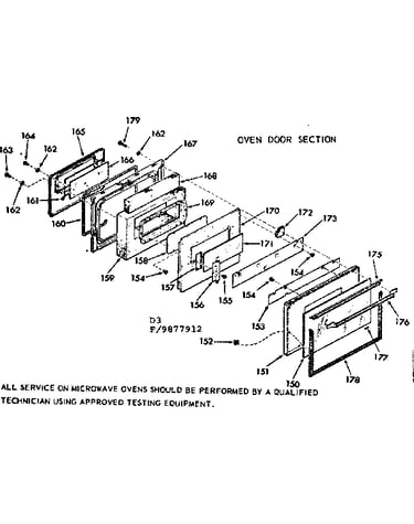 Oven door section