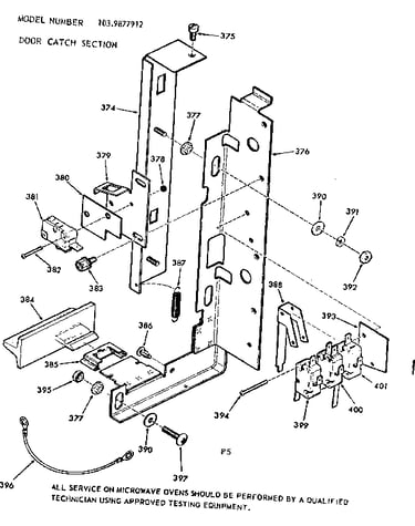 Door catch section