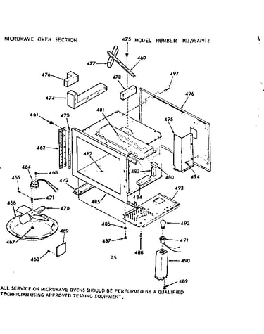 Microwave oven section