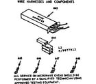 Kenmore 1039877912 wire harness and components diagram