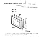 Kenmore 1039877913 microwave oven door section diagram